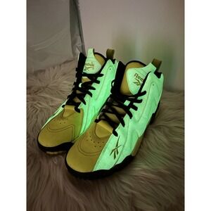 Size 11‎ 1/2 - Reebok Kamikaze II Mid Glow 2013 Glow In The Dark